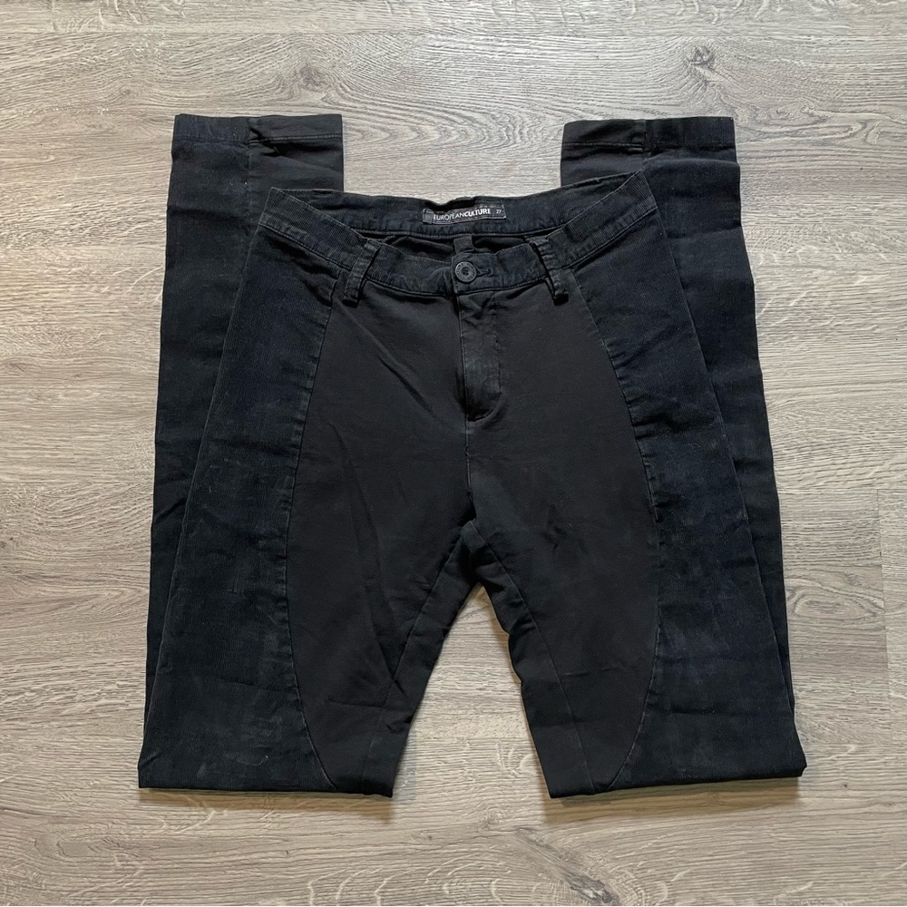 European Culture Made in Italy Corduroy Detail Pants